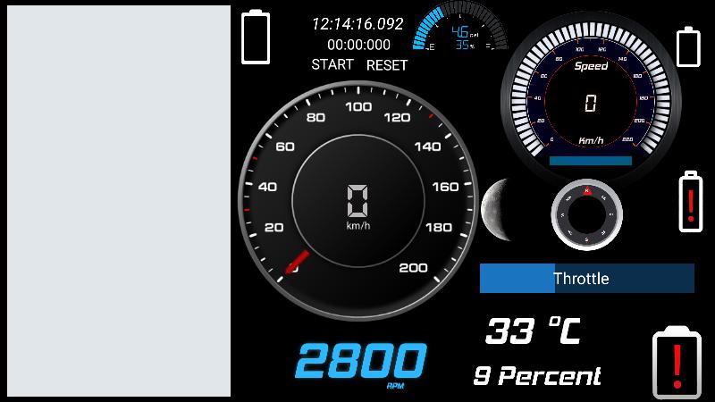 misc things. Map and speedometer and RPM text