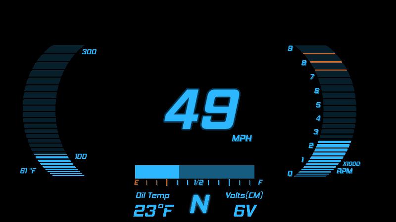 Digital Dash Blue