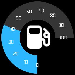 Round Blue Fuel Bar