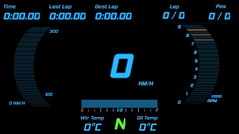 Digital Dash Blue for Project CARS