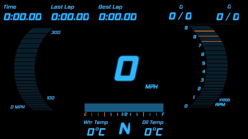 Digital Dash Blue for Project CARS Copy