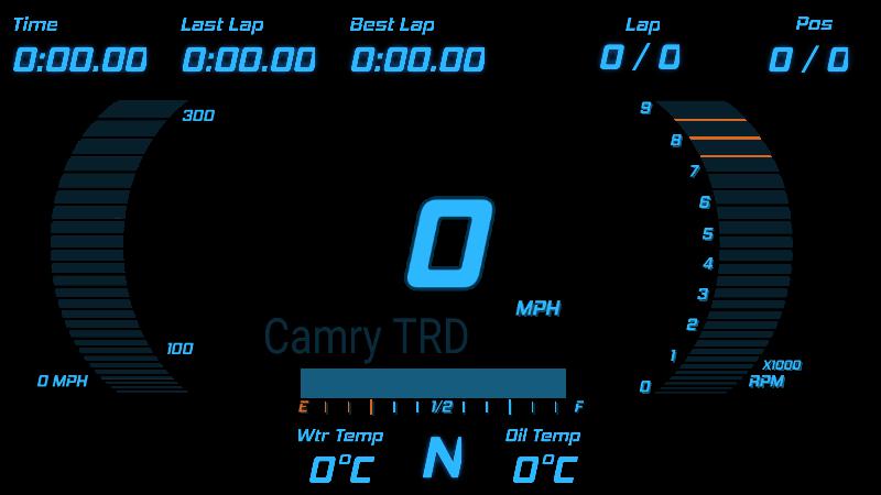 Digital Dash Blue for Project CARS