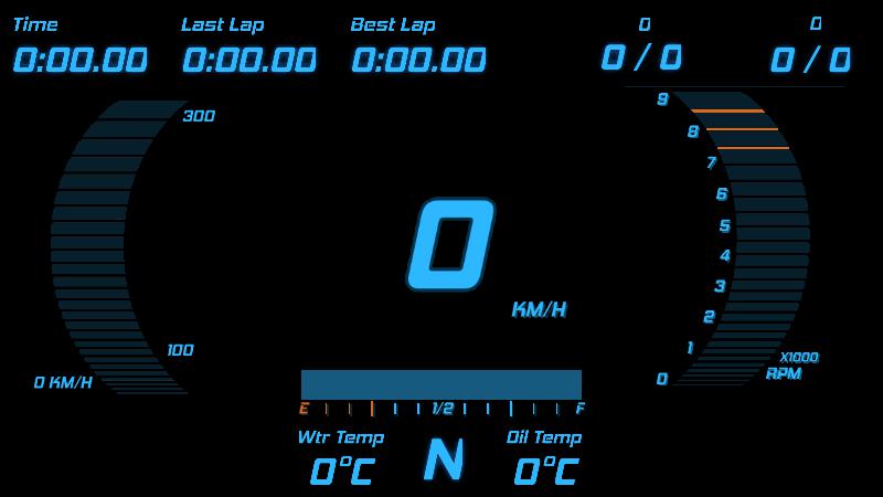 Digital Dash Blue for Project CARS Copy
